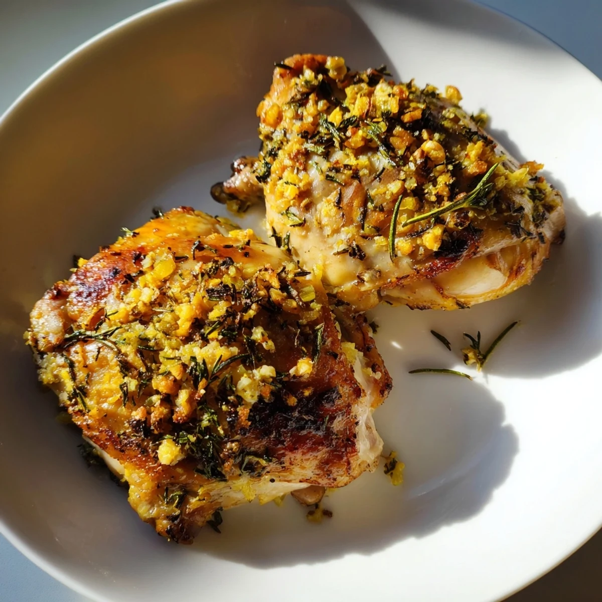 Lemon Garlic Roasted Thighs