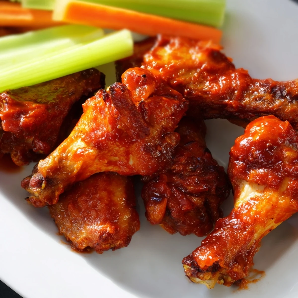 Golden, crispy chicken wings tossed in tangy Buffalo sauce served with celery sticks and blue cheese dip.