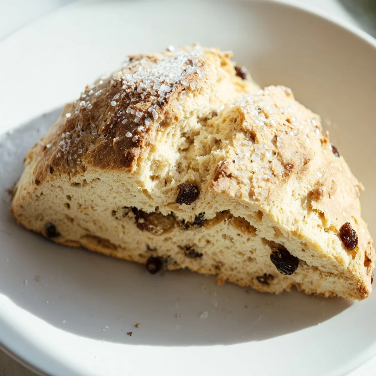 Golden-brown Irish Soda Bread Scones, warm from the oven with a crumbly texture and buttery finish.  