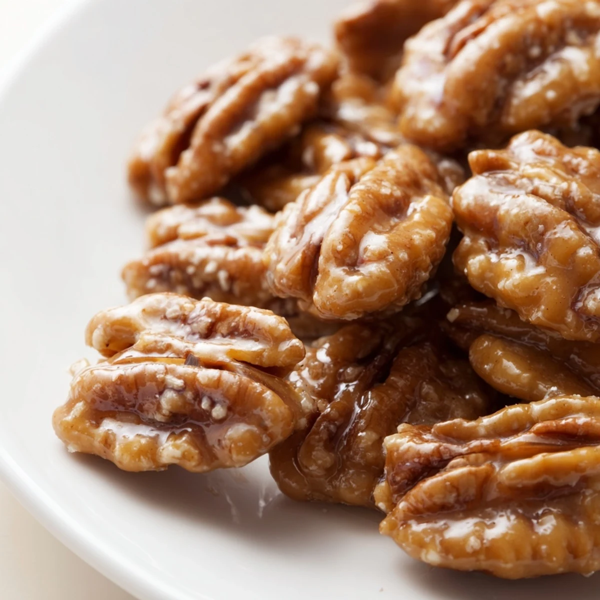 A close-up of golden brown Mardi Gras Pecan Pralines with Cream glistening on a parchment-lined tray, showcasing their creamy, nutty texture.