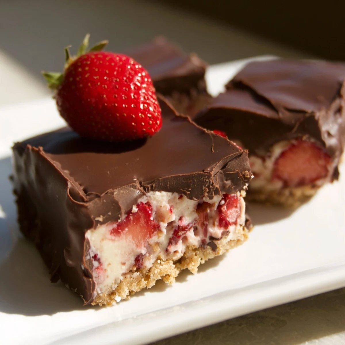Chocolate Covered Strawberry Bars
