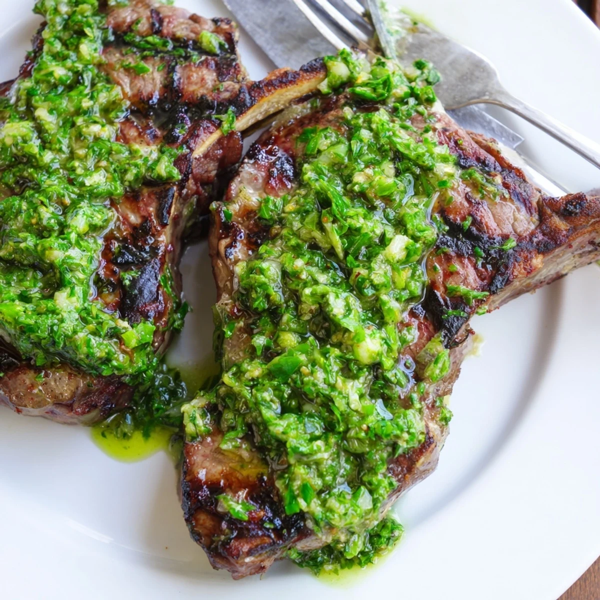 Sizzling BBQ lamb served with a rich avocado chimichurri for a fusion feast.
