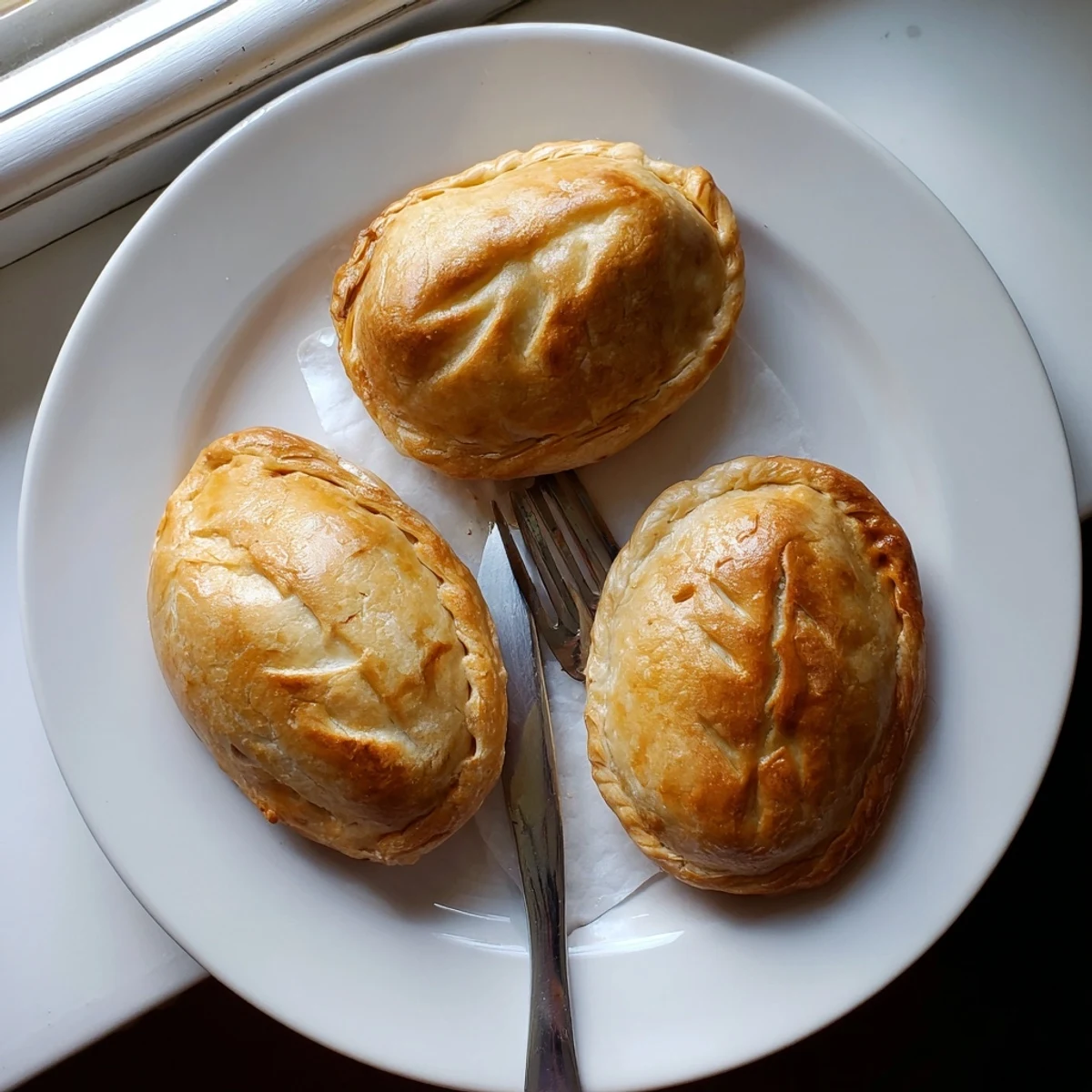 Golden-brown Cheesy Egg and Cheese Piroshki resting on a wire rack, perfect as a warm snack.