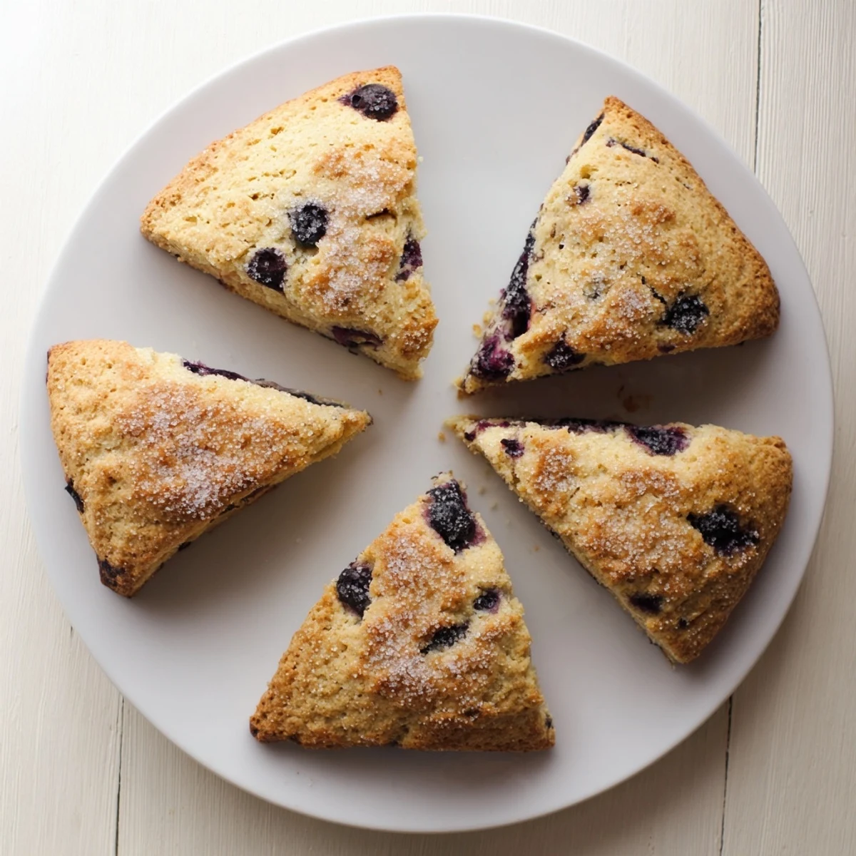Flaky breakfast scones studded with juicy blueberries and warm Vietnamese cinnamon spice