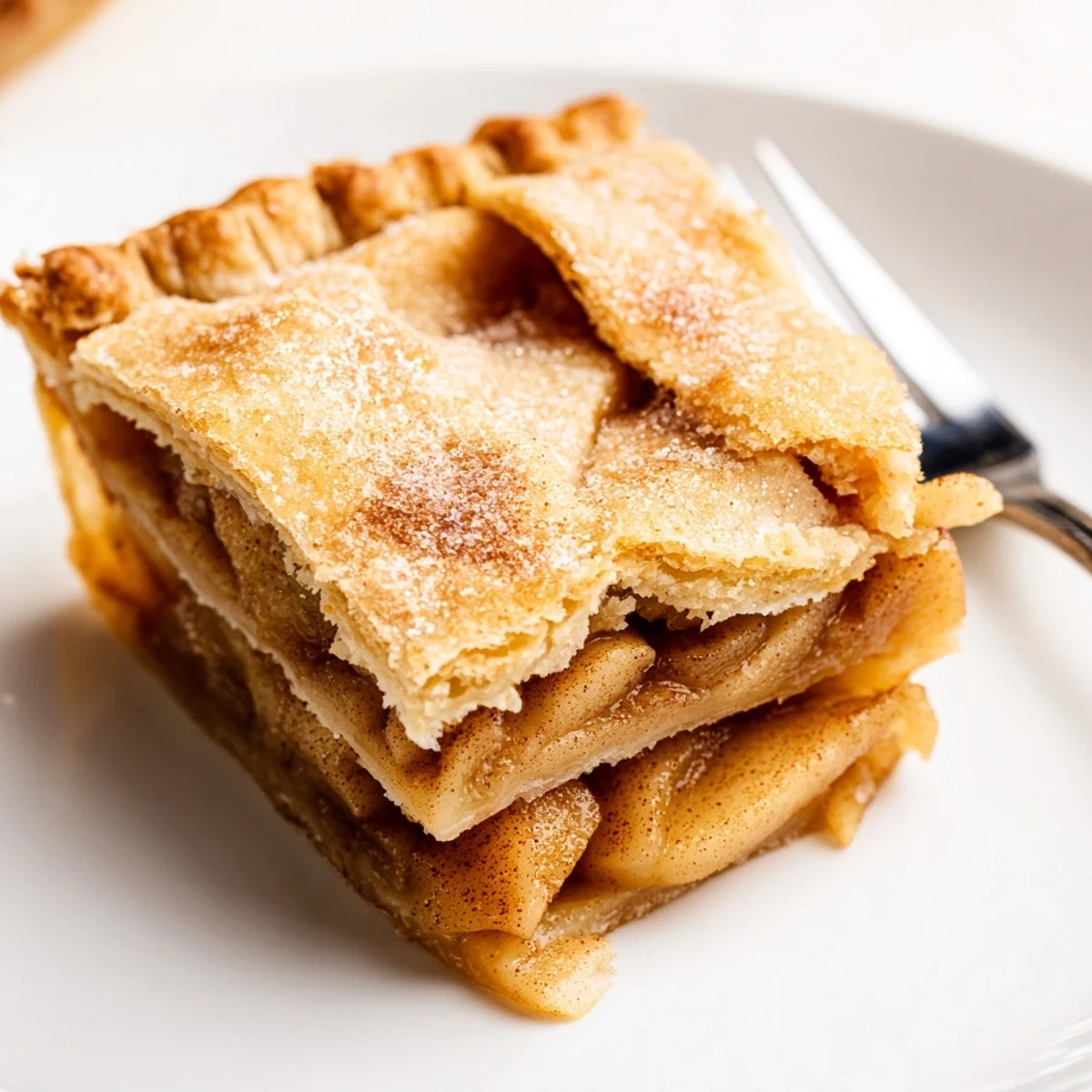 Spiced apple filling bubbles beneath a buttery, egg-washed pastry crust in this crowd-pleasing slab pie