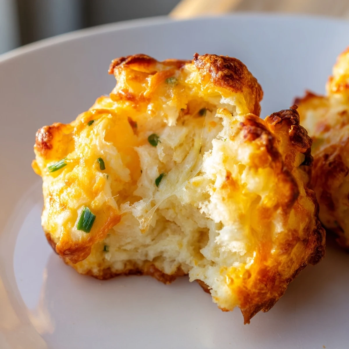 Savory Mashed Potato Cheese Puffs arranged on a baking sheet, steaming with melted cheese and herbs