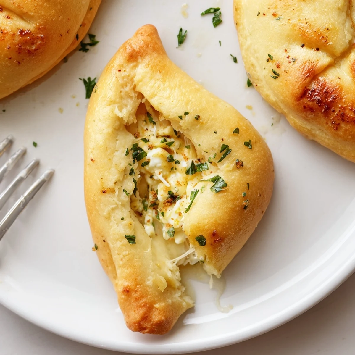 Cheese Fatayer Recipe showing golden, flaky pastries filled with warm, tangy cheese