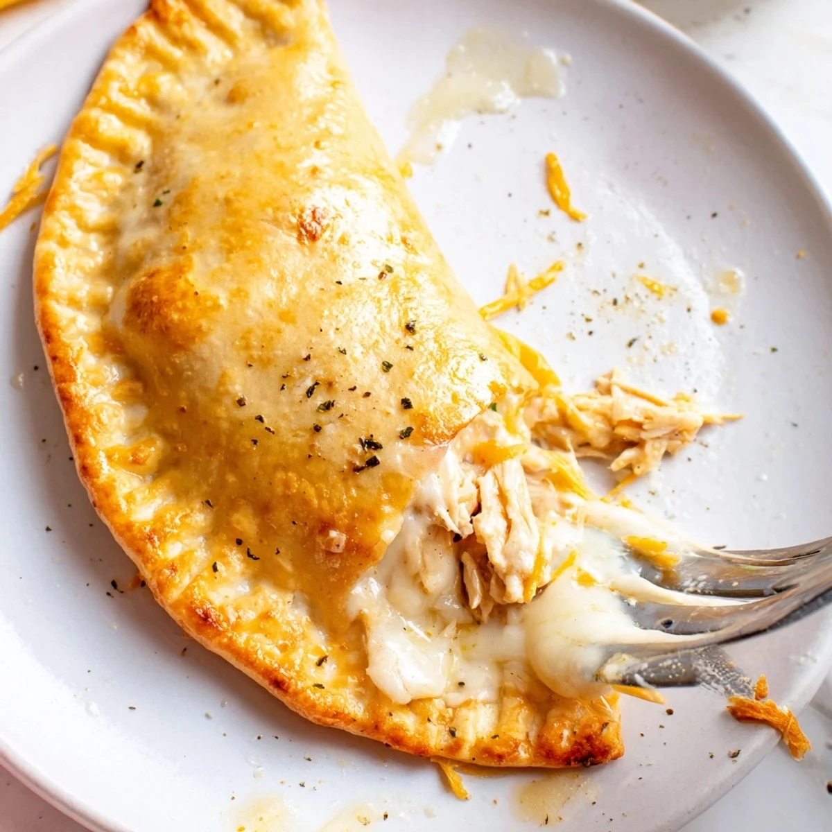 Served with marinara, Crispy Cheesy Chicken Alfredo Air Fryer Calzones make a perfect snack