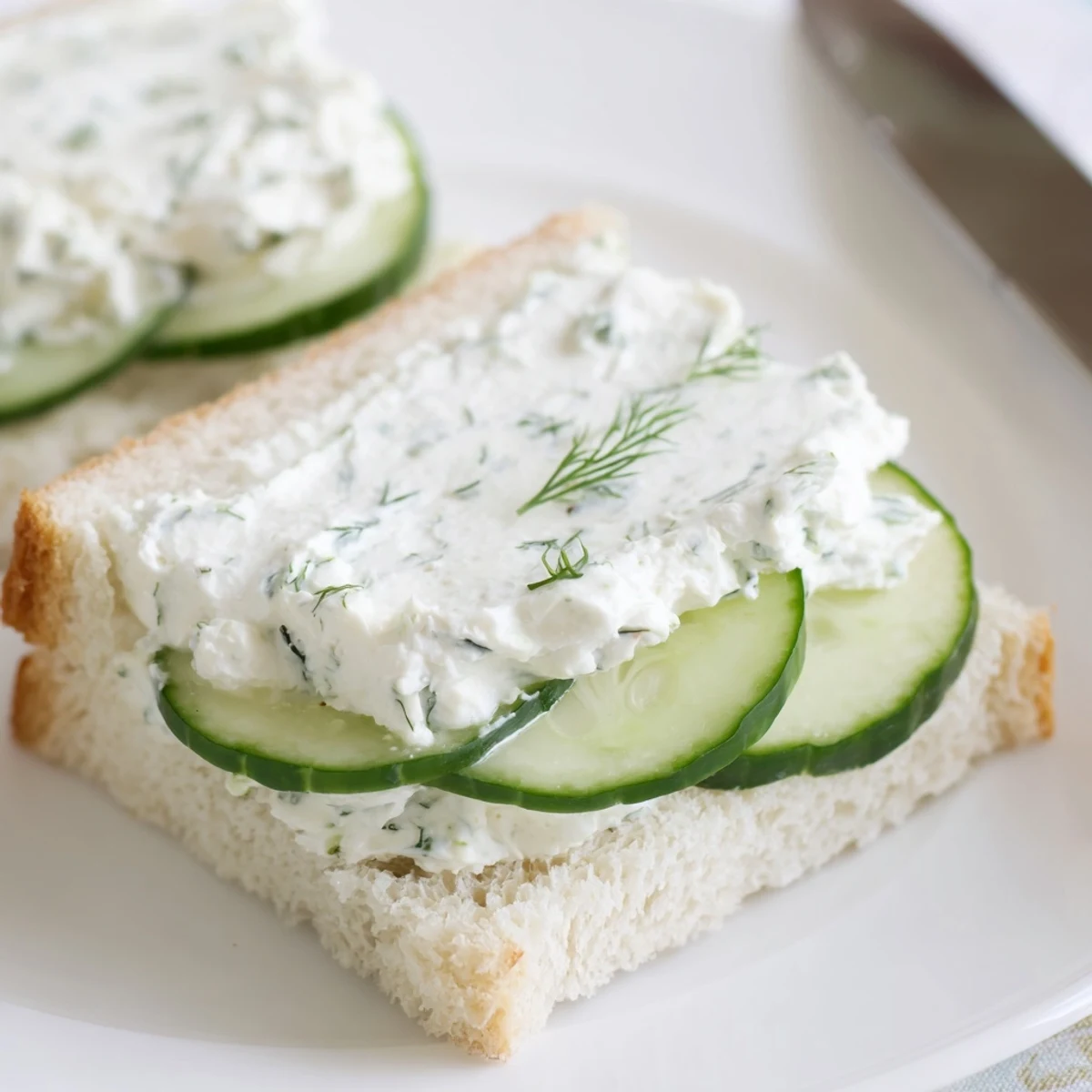 Light Classic Cucumber Sandwiches on white bread, crisp cucumbers, perfect picnic bites