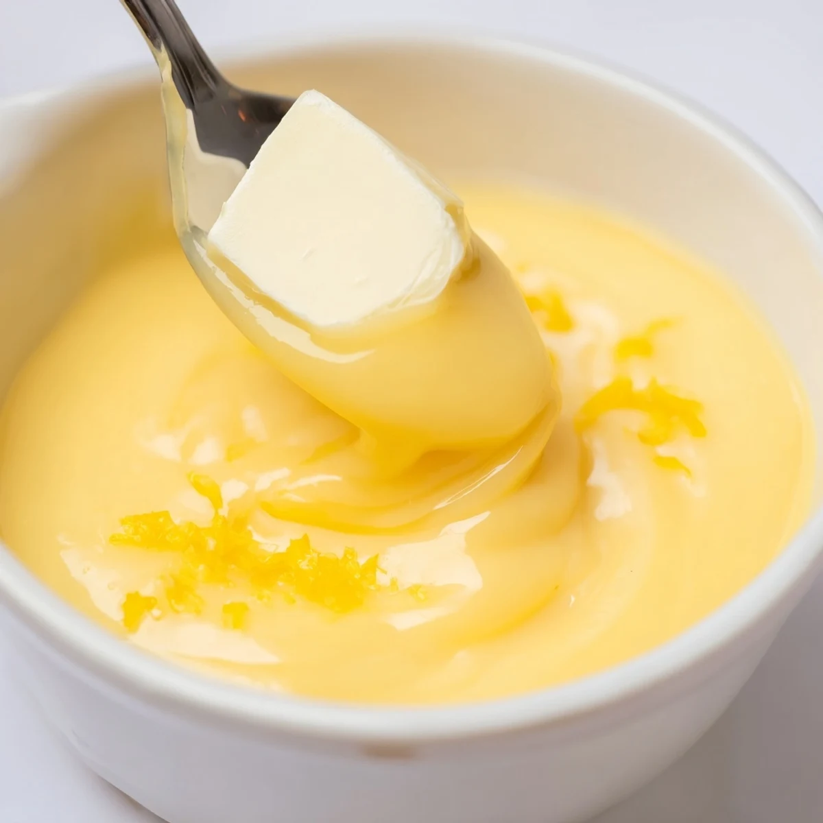 Glossy Lemon Curd Recipe spooned over warm scones, bright citrus aroma.