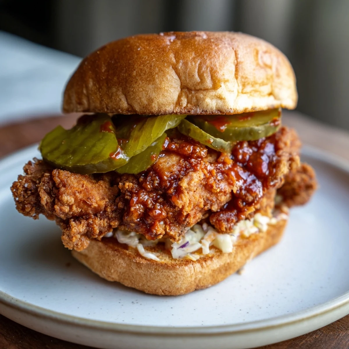 Spicy Nashville Hot Chicken Sandwiches Recipe To Savor with golden crispy fried thighs.