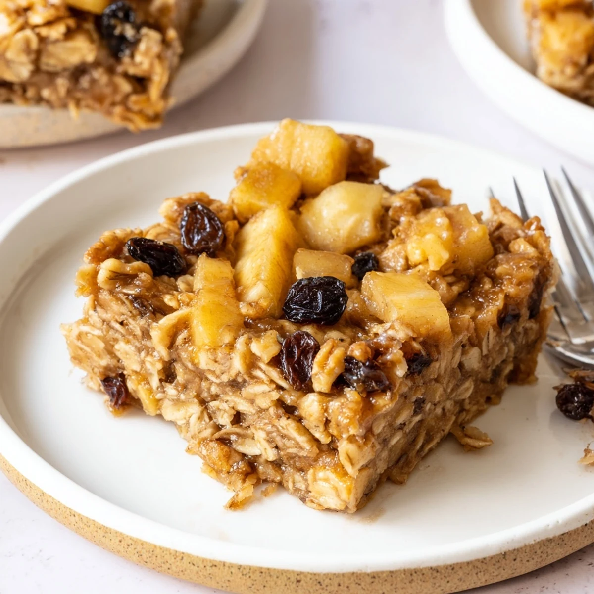 A cooling pan of Delicious Apple Cinnamon Oatmeal Bake Recipe For Mornings nutty aroma