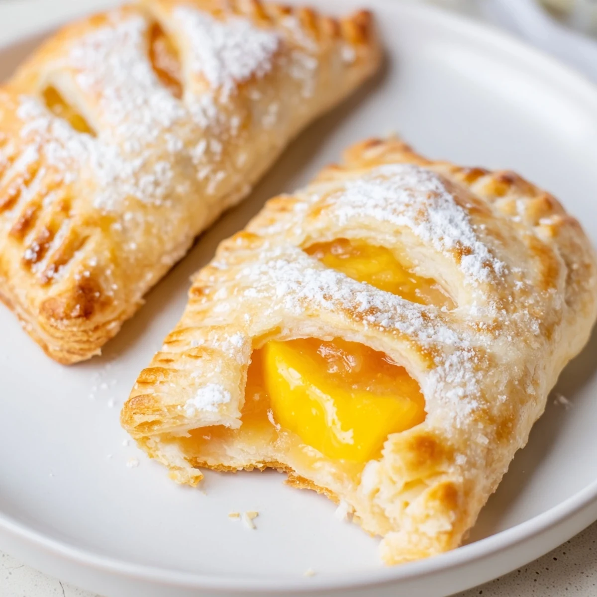 Buttery crusted Peach Pop Tarts Classic served warm with a glass of cold milk