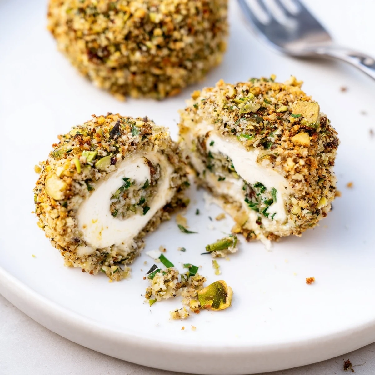 Savory Pistachio Crusted Cheese Bites