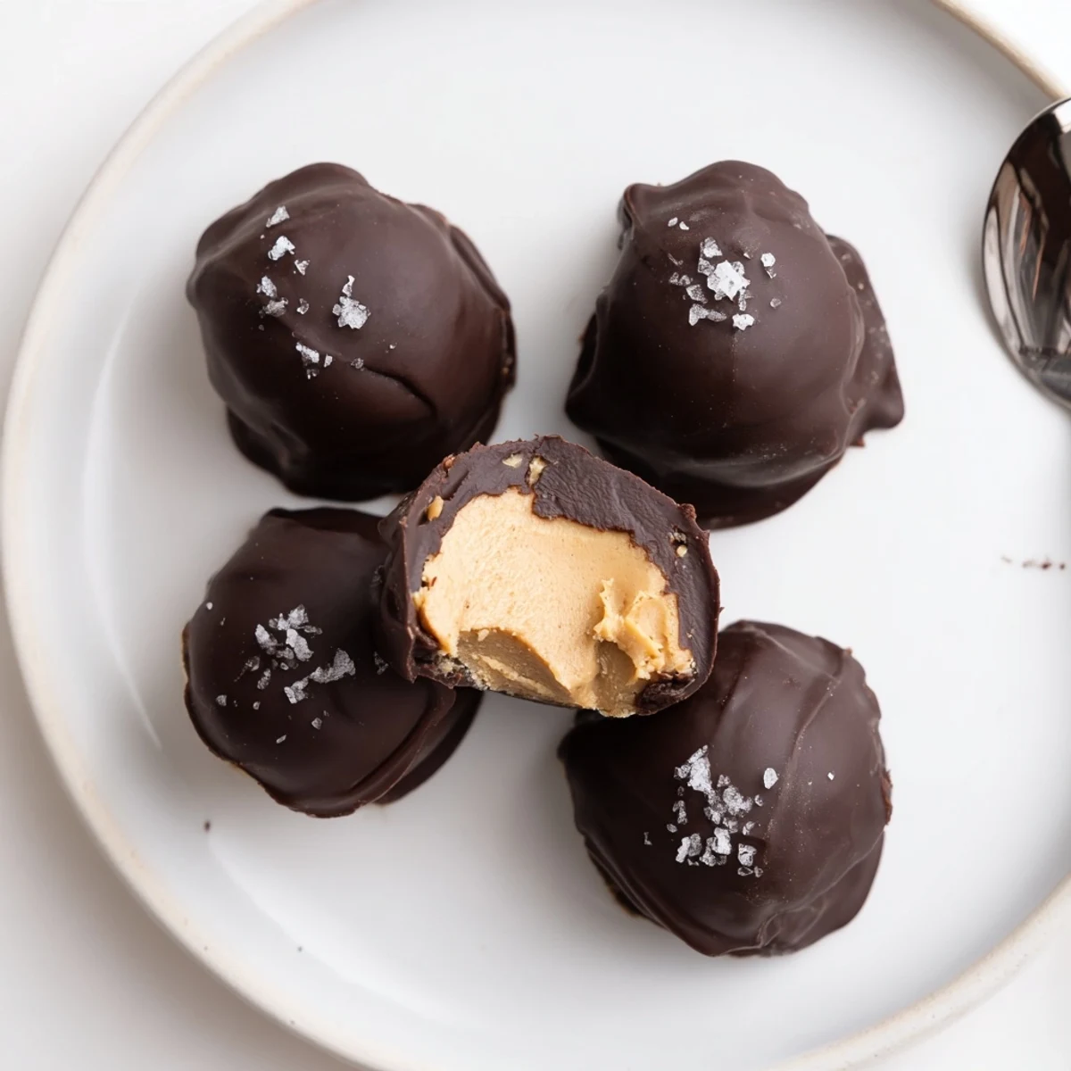 Frozen Peanut Butter Greek Yogurt Bites on parchment, perfect sweet and salty frozen snack