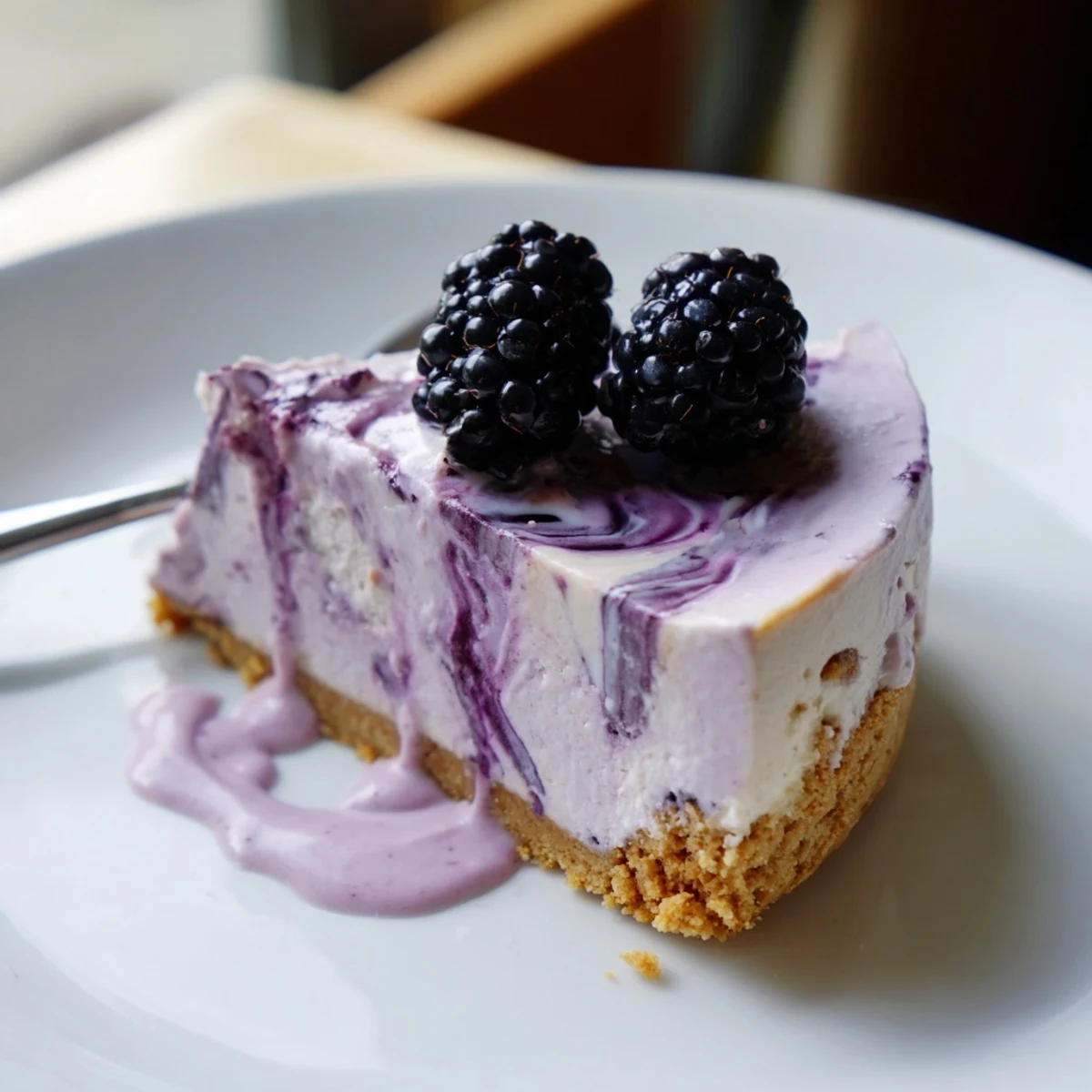 Blackberry Lavender Mini Cheesecakes
